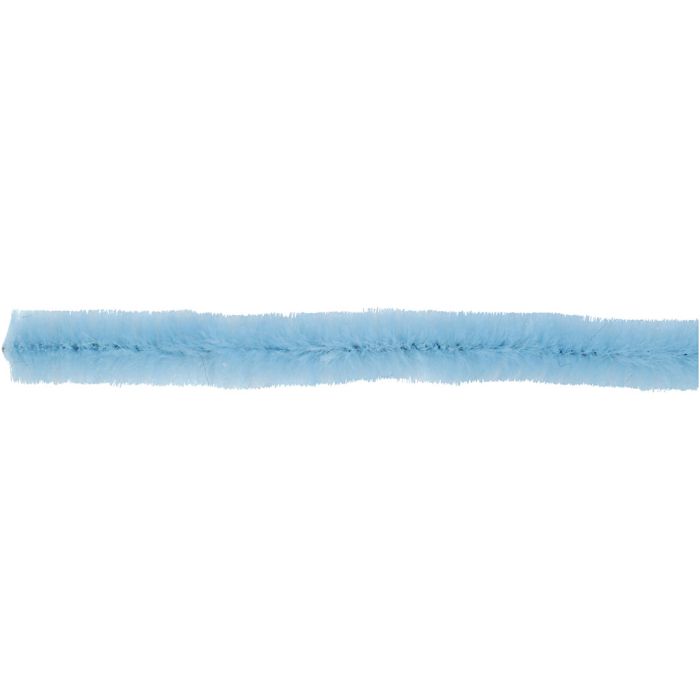 Fil chenille, L : 30 cm, ép. 15 mm, bleu, 15 pièces/ 1 Pq.