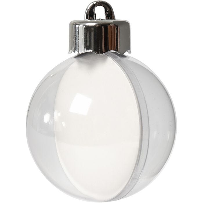 Boule à décorer, d 5 cm, transparent, 10 pièces/ 1 Pq.