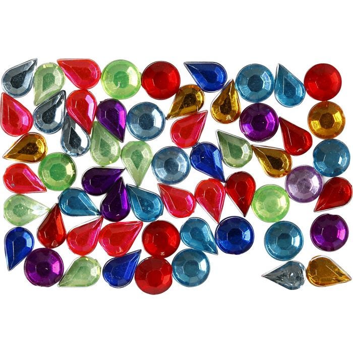 Pierre de strass, dim. 5 mm, 15 gr/ 1 Pq.