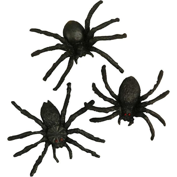 Araignées, dim. 4 cm, 60 pièces/ 1 Pq.