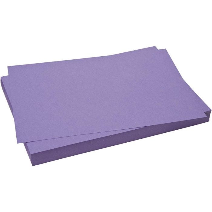 Papier Cartonné, feuille 50x70 cm, 270 gr, violet, 10 flles/ 1 Pq.