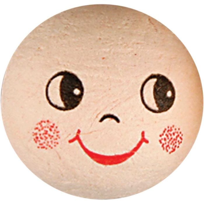 Boules de coton avec visages, d 30 mm, 10 pièces/ 1 Pq.