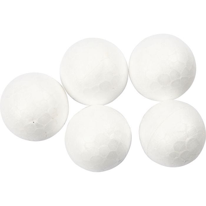 Boules en polystyrène, d 2 cm, blanc, 200 pièce/ 1 Pq.