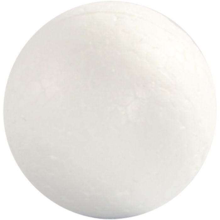 Boules en polystyrène, d 3 cm, blanc, 10 pièces/ 1 Pq.