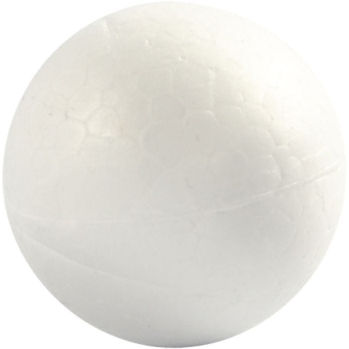 Boules en polystyrène, d 4 cm, blanc, 10 pièces/ 1 Pq.
