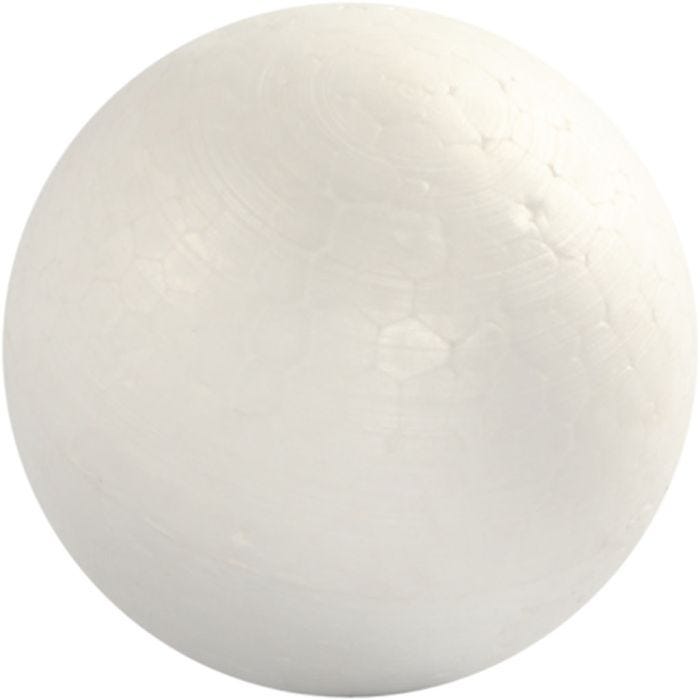Boules en polystyrène, d 6 cm, blanc, 5 pièces/ 1 Pq.