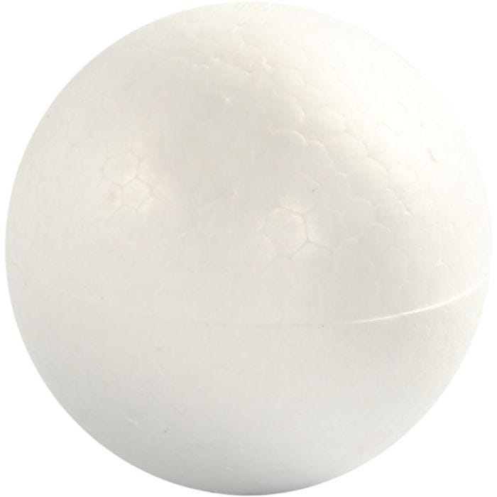 Boules en polystyrène, d 7 cm, blanc, 5 pièces/ 1 Pq.
