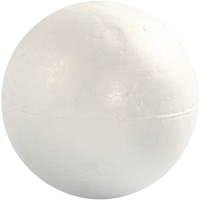 Boules en polystyrène, d 10 cm, blanc, 5 pièce/ 1 Pq.