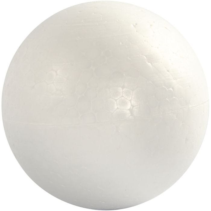 Boules en polystyrène, d 12 cm, blanc, 5 pièces/ 1 Pq.