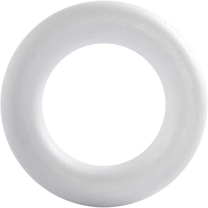 Anneau en polystyrène, 21,5 cm, 45 mm, blanc, 1 pièce