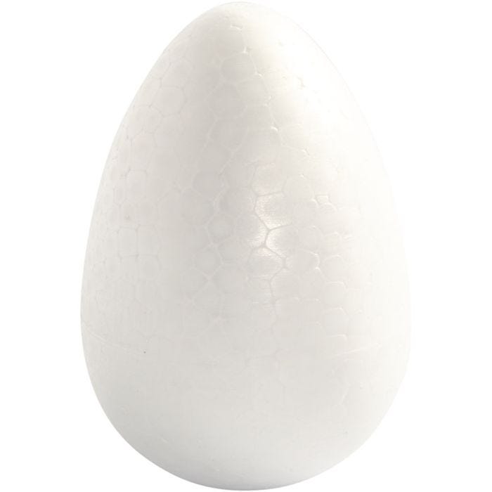 Oeufs en polystyrène, H : 12 cm, blanc, 5 pièces/ 1 Pq.