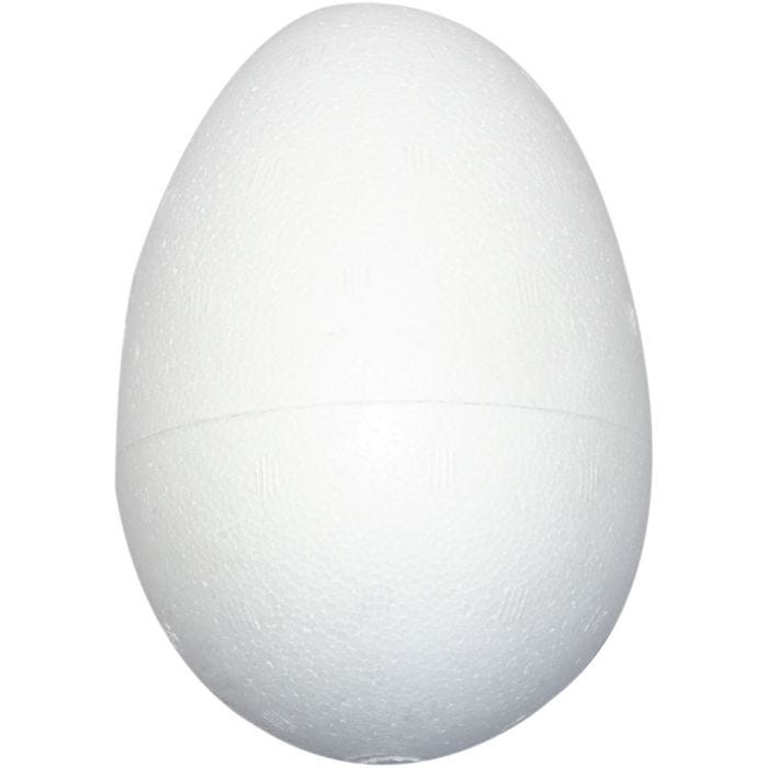 Oeufs en polystyrène, H : 12 cm, blanc, 25 pièces/ 1 Pq.