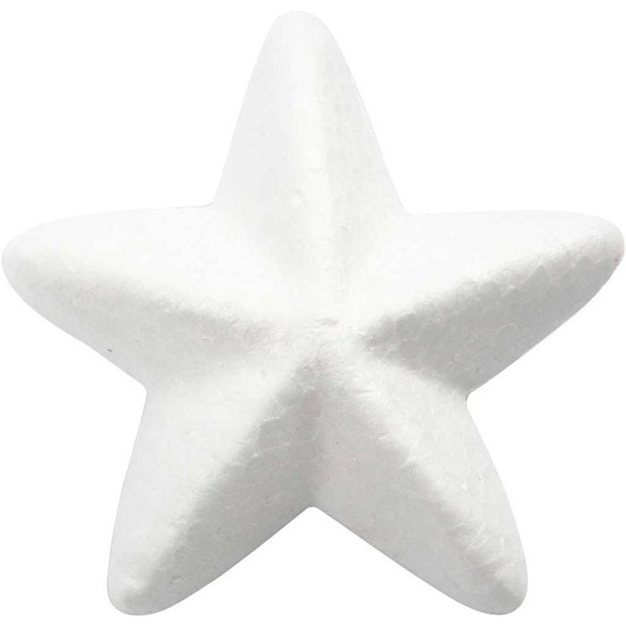 Sterren, B: 6 cm, wit, 50 stuk/ 1 doos