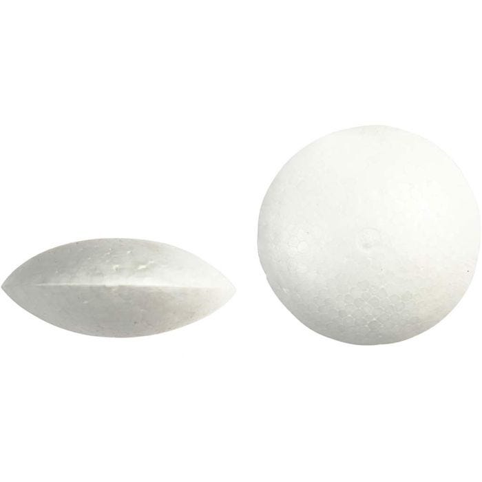 Ovnis en polystyrène, d 7,5 cm, ép. 31 mm, blanc, 100 pièces/ 1 Pq.
