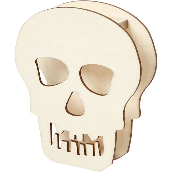 Schedel, Schedel of doodskop, 13,5 cm, 3 cm, 11,5 cm, 1 stuk