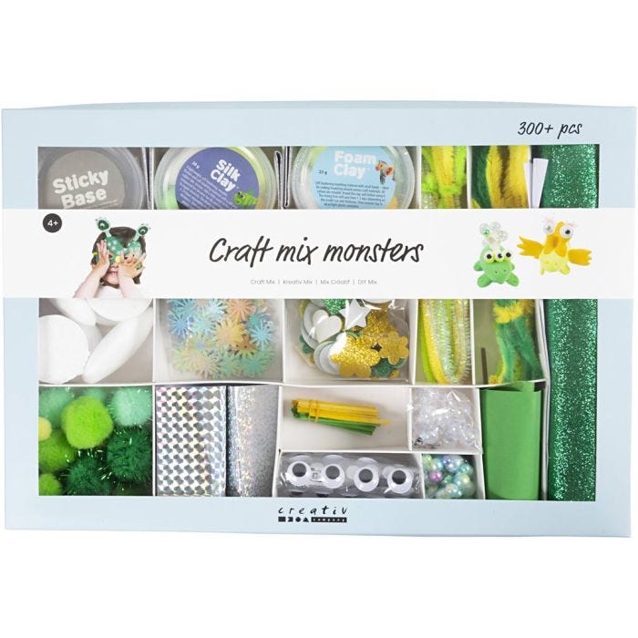 Mix Créatif , Monstres, ass. de couleurs, 1 Pq.