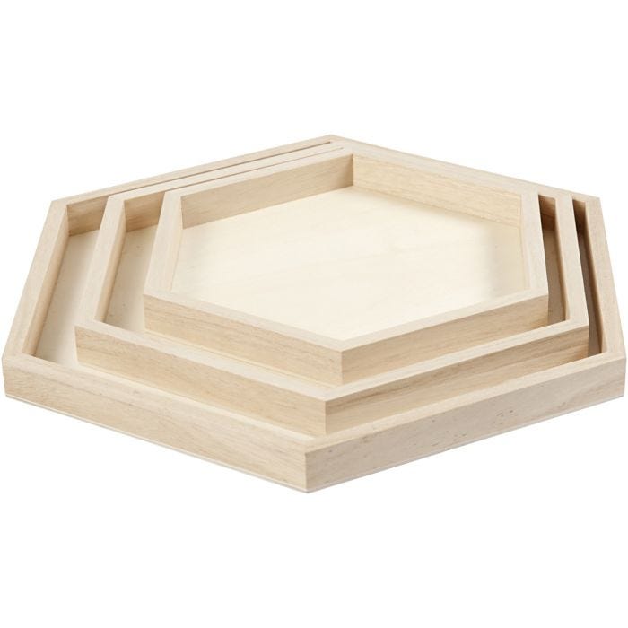 Plateaux, d 21+26+31 cm, 3 pièces/ 1 set
