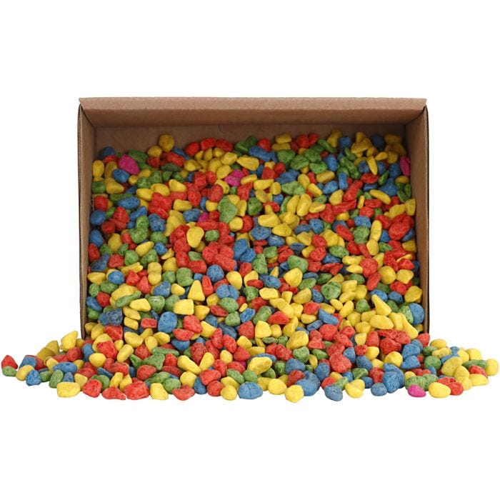 Mosaïques, dim. 8-10 mm, ép. 5 mm, Couleurs vives, 2 kg/ 1 Pq.