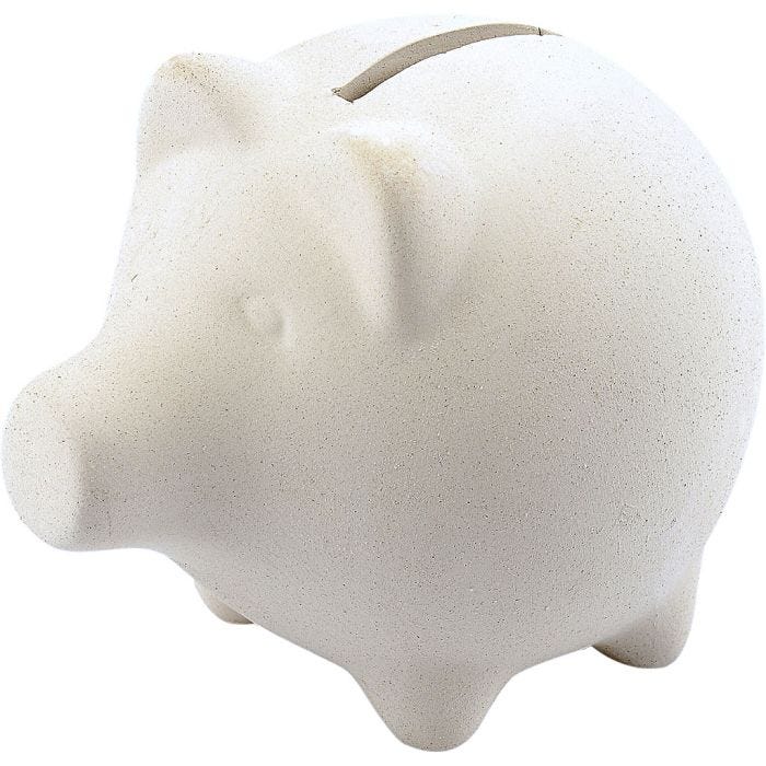 Tirelires cochon, H : 9 cm, L : 11 cm, 10 pièces/ 1 Pq.