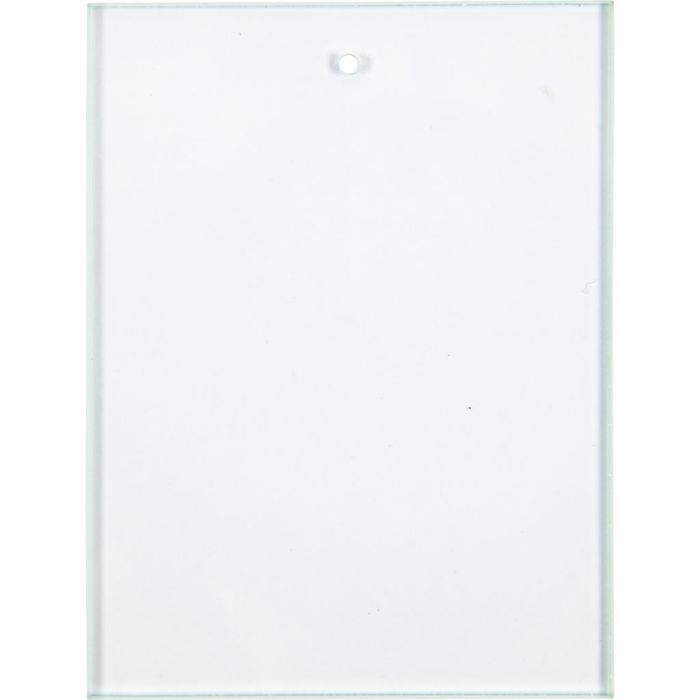 Plaques de verre, dim. 8x6 cm, ép. 3 mm, 10 pièces/ 1 Pq.