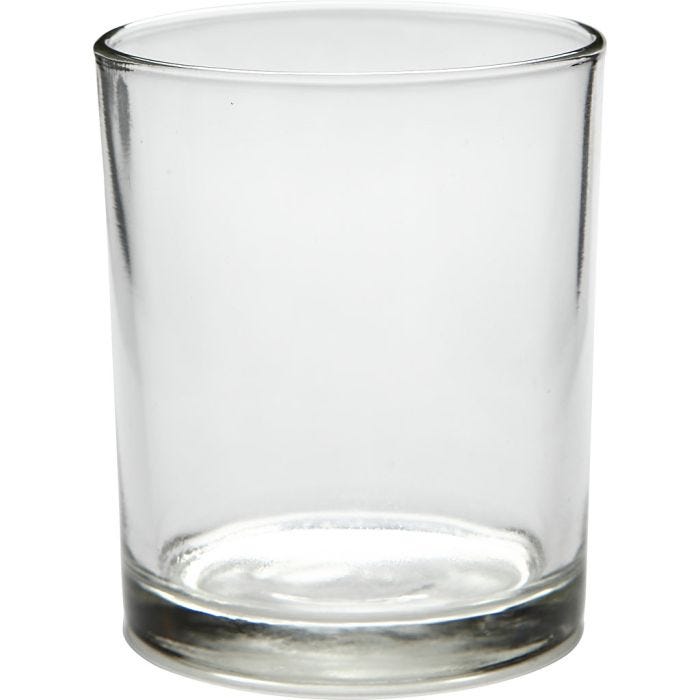 Bougeoir pour bougie chauffe-plat, H : 8,3 cm, d 6,9 cm, 240 ml, 12 pièces/ 1 Pq.