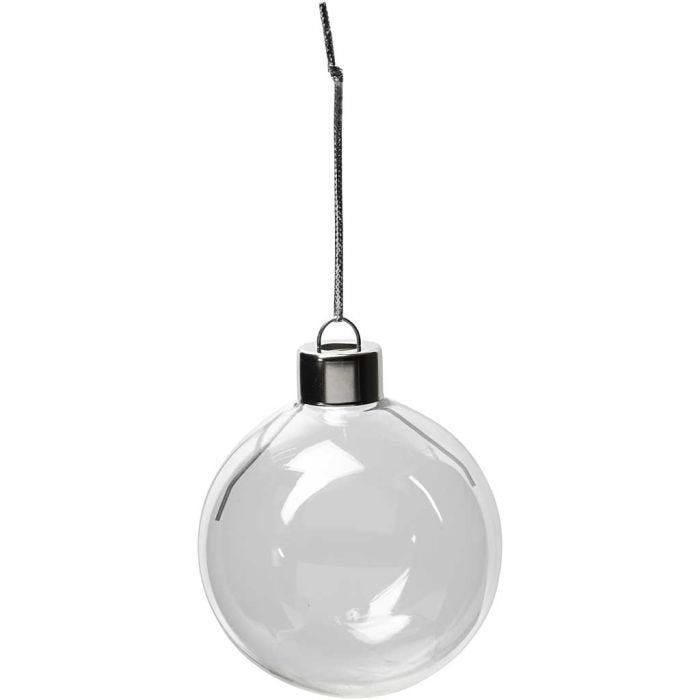 Objet décoratif en verre, H : 6,9 cm, d 5,9 cm, transparent, 8 pièces/ 1 Pq.