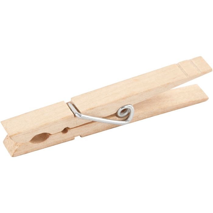 Pinces à linge, L : 80 mm, L : 10 mm, 150 pièces/ 1 Pq.