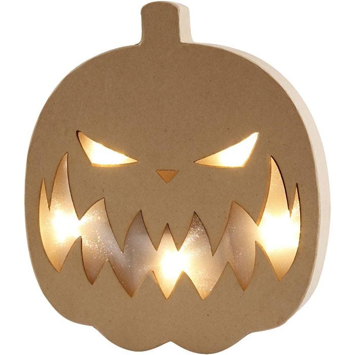 Lampe citrouille, H : 25 cm, P: 4 cm, L : 22 cm, 1 pièce