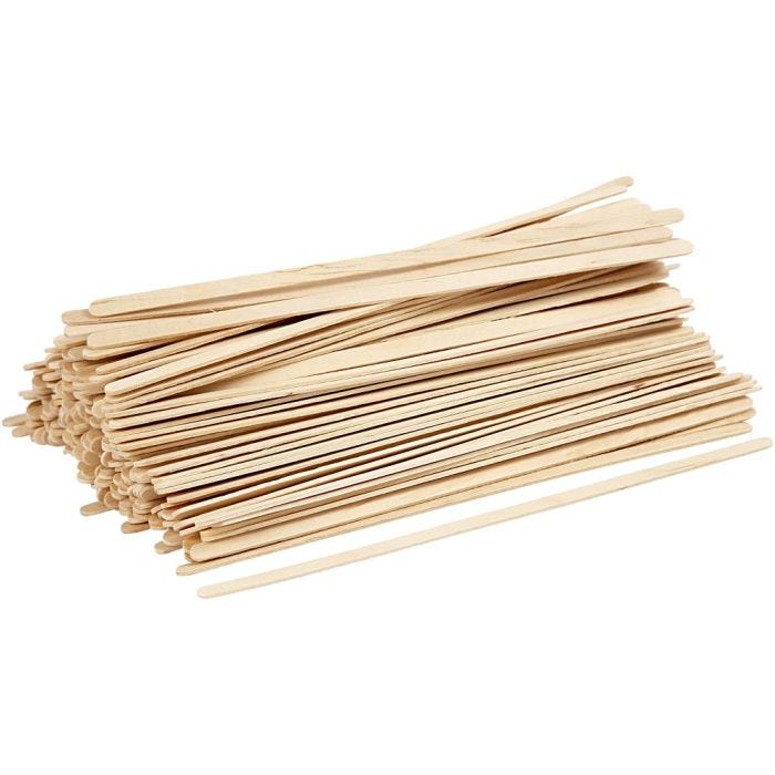 Bâtonnets de glace, L : 19 cm, L : 6 mm, naturel, 200 pièces/ 1 Pq.