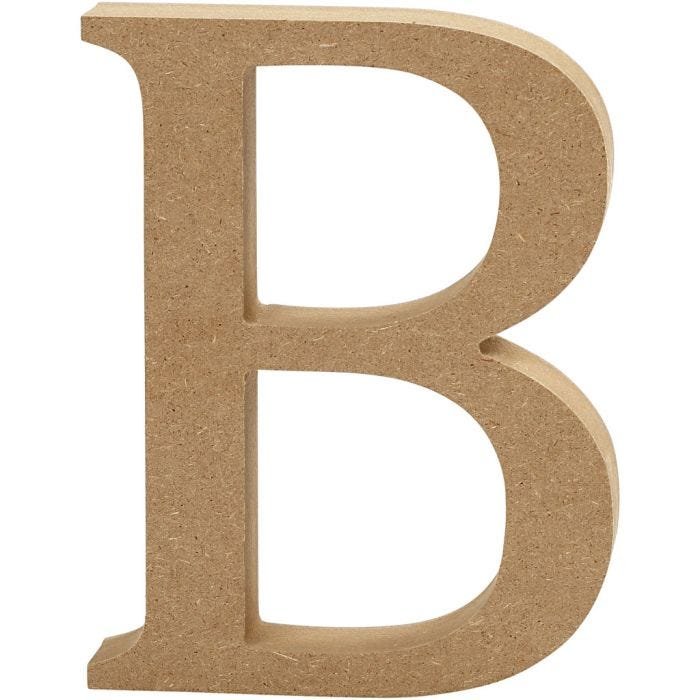 Letter, B, H: 13 cm, dikte 2 cm, 1 stuk