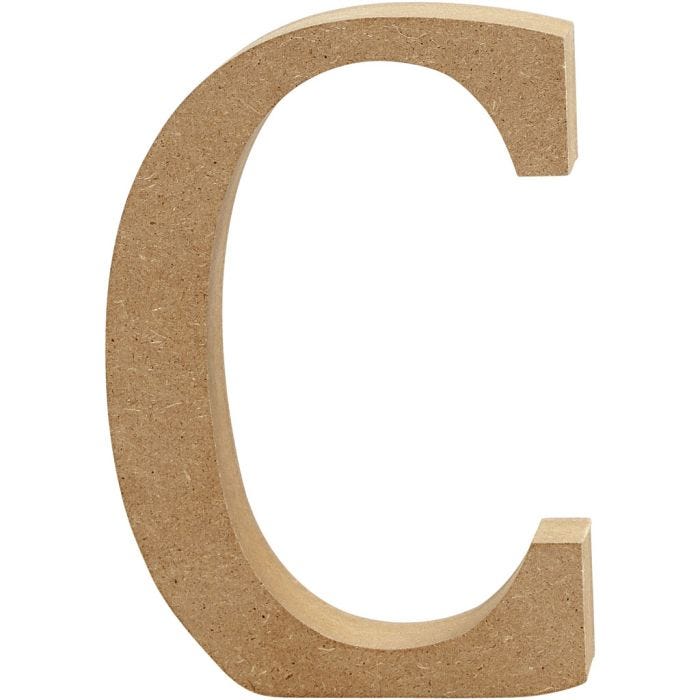 Letter, C, H: 13 cm, dikte 2 cm, 1 stuk