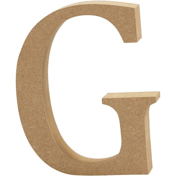 Lettre, G, H: 13 cm, ép. 2 cm, 1 pièce