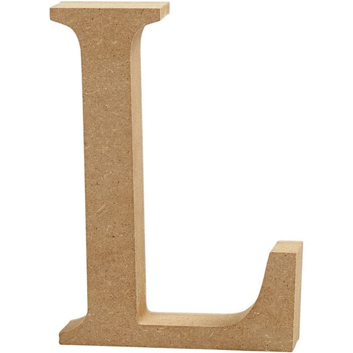 Lettre, L, H: 13 cm, ép. 2 cm, 1 pièce