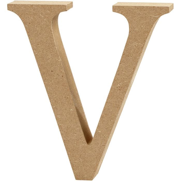 Letter, V, H: 13 cm, dikte 2 cm, 1 stuk