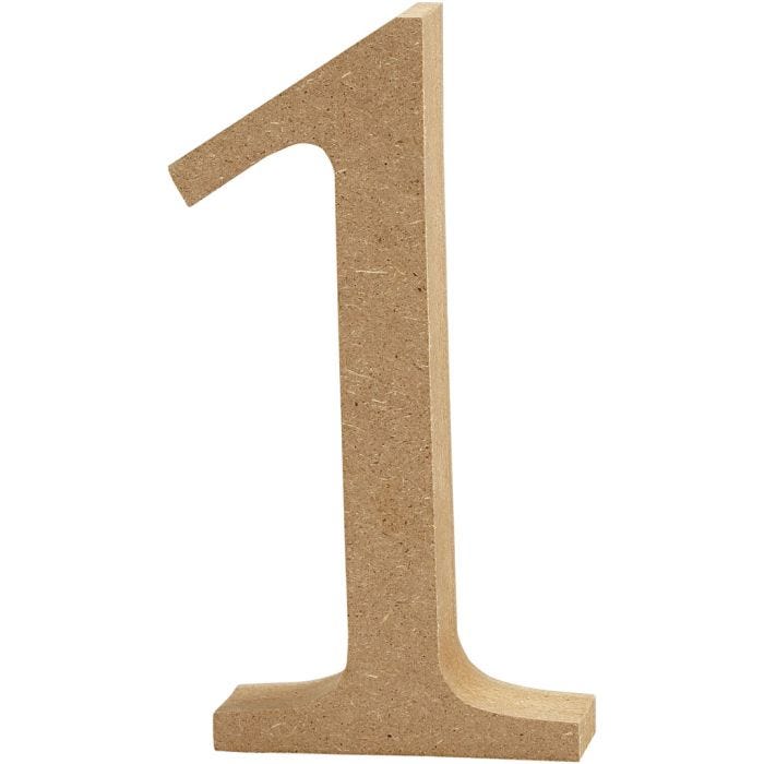 Chiffre, 1, 13 cm, 2 cm, 1 pièce