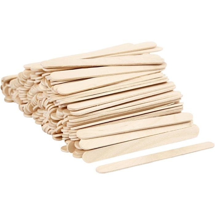 Bâtonnets de glace, L : 11,5 cm, L : 10 mm, naturel, 200 pièces/ 1 Pq.