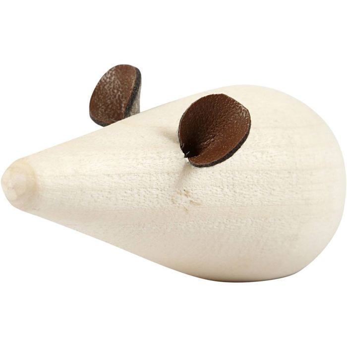 Souris, L : 6,5 cm, d 3,5 cm, 2 pièces/ 1 Pq.