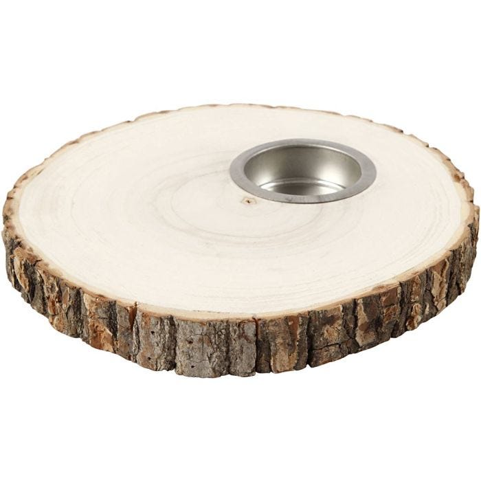Bougeoir pour bougies chauffe-plats, d 14-16 cm, ép. 19 mm, 1 pièce