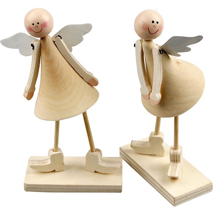 Anges coniques, H : 15 cm, 2 pièces/ 1 Pq.