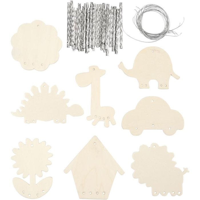 Carillons éoliens, dim. 9-14 cm, ép. 2 mm, 24 pièces/ 1 Pq.