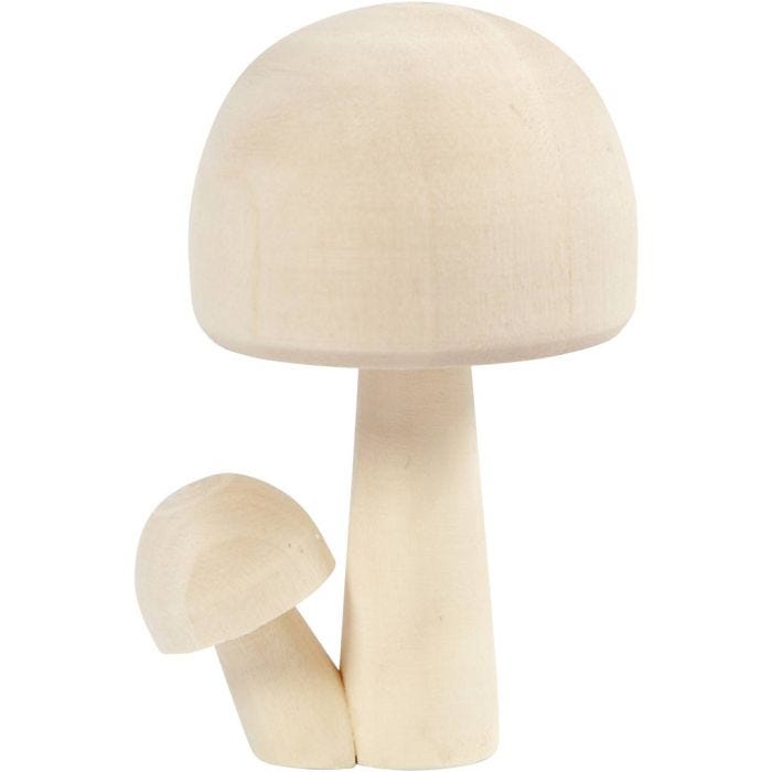 Champignons en bois, 8,5 cm, 5,5 cm, 1 pièce