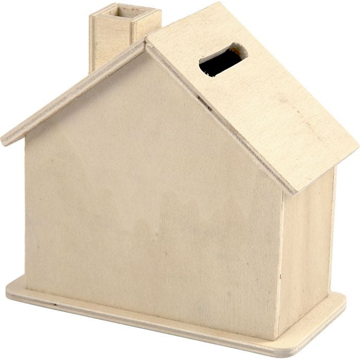 Spaarhuis, afm 9,6x11,7x5,5 cm, 10 stuk/ 1 doos