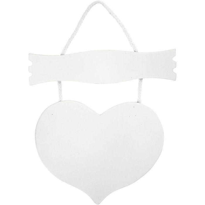 Coeur avec panneau, 28x19 cm, 5 mm, 1 pièce