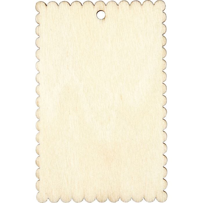 Etiquettes, dim. 8x5,2 cm, ép. 3 mm, 8 pièces/ 1 Pq.