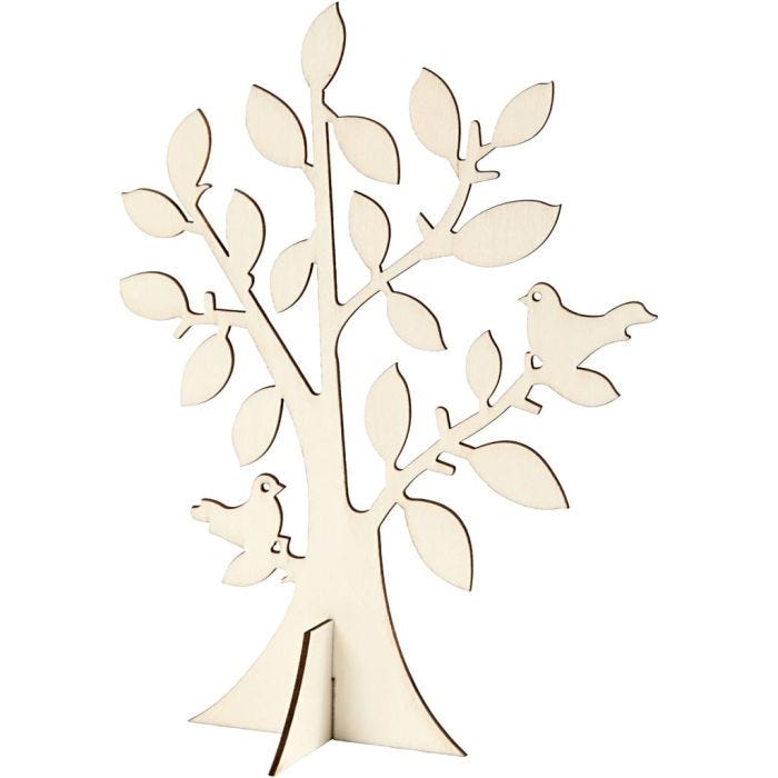 Arbre en Bois, 24 cm, 18,4 cm, 0,4 cm, 1 pièce