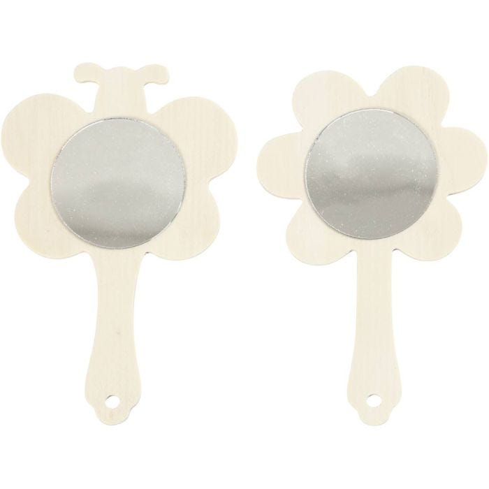 Miroirs à main, H : 13,9 cm, L : 9 cm, 2 pièces/ 1 Pq.