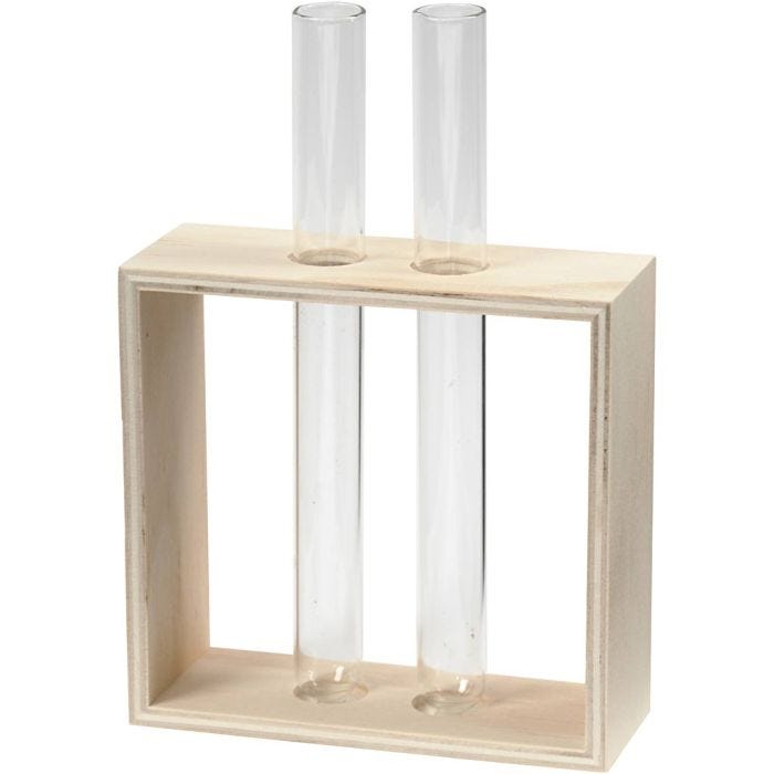 Porte-éprouvettes, H : 10+15 cm, P: 4 cm, L : 10,5 cm, 1 pièce