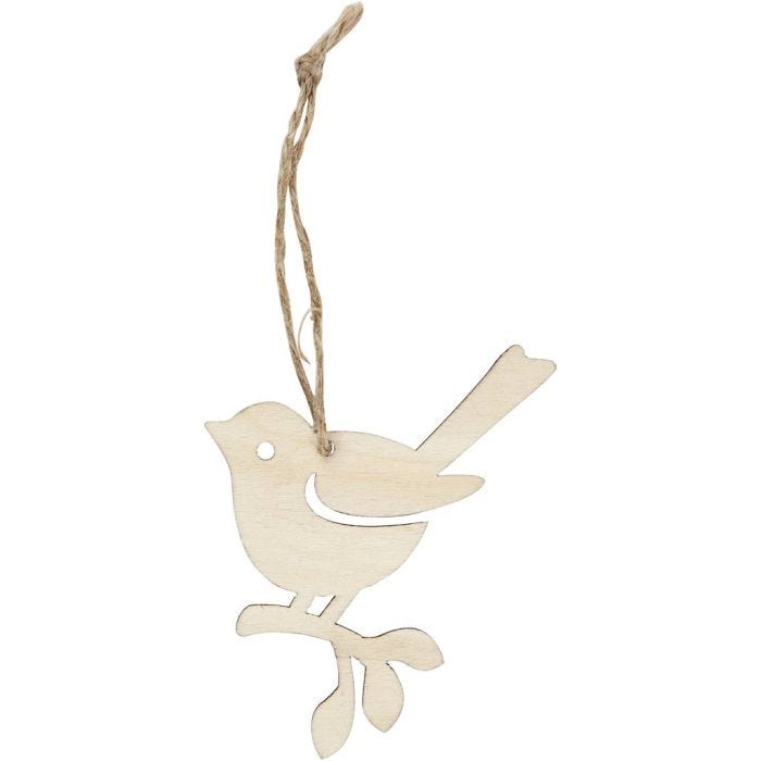 Oiseau, H : 9 cm, L : 6,5 cm, 5 pièces/ 1 Pq.