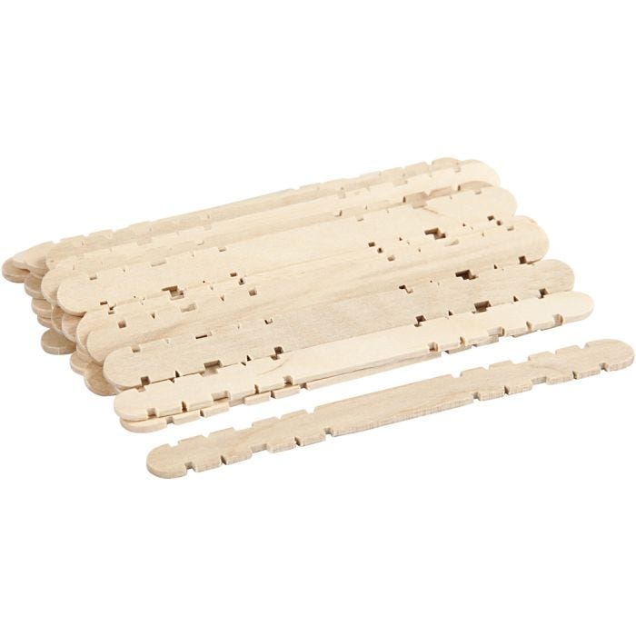Bâtons de construction, L : 11,4 cm, L : 10 mm, 30 pièces/ 1 Pq.