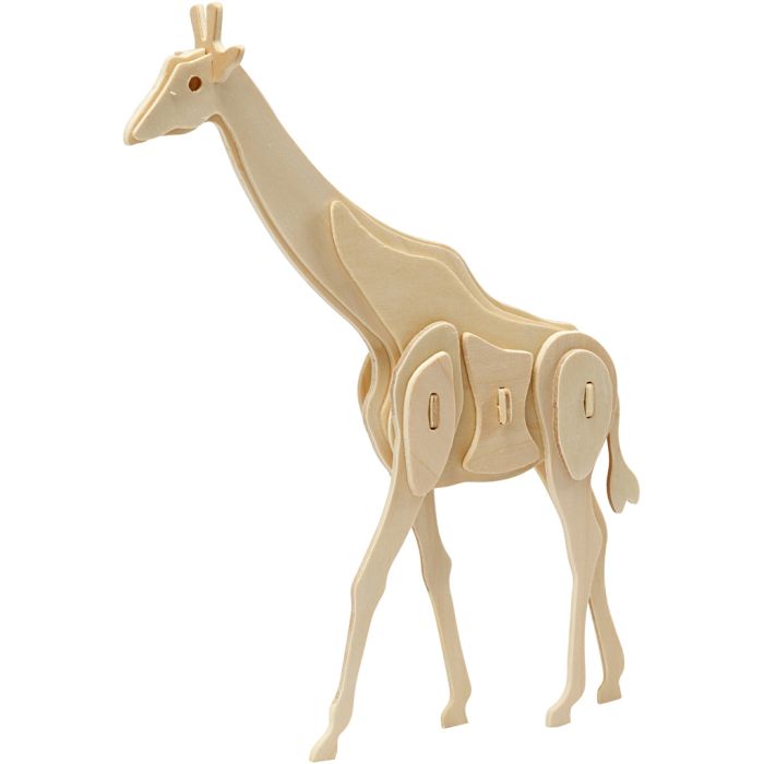 Figurine à assembler en 3D, girafe, 20x4,2x25 cm, 1 pièce